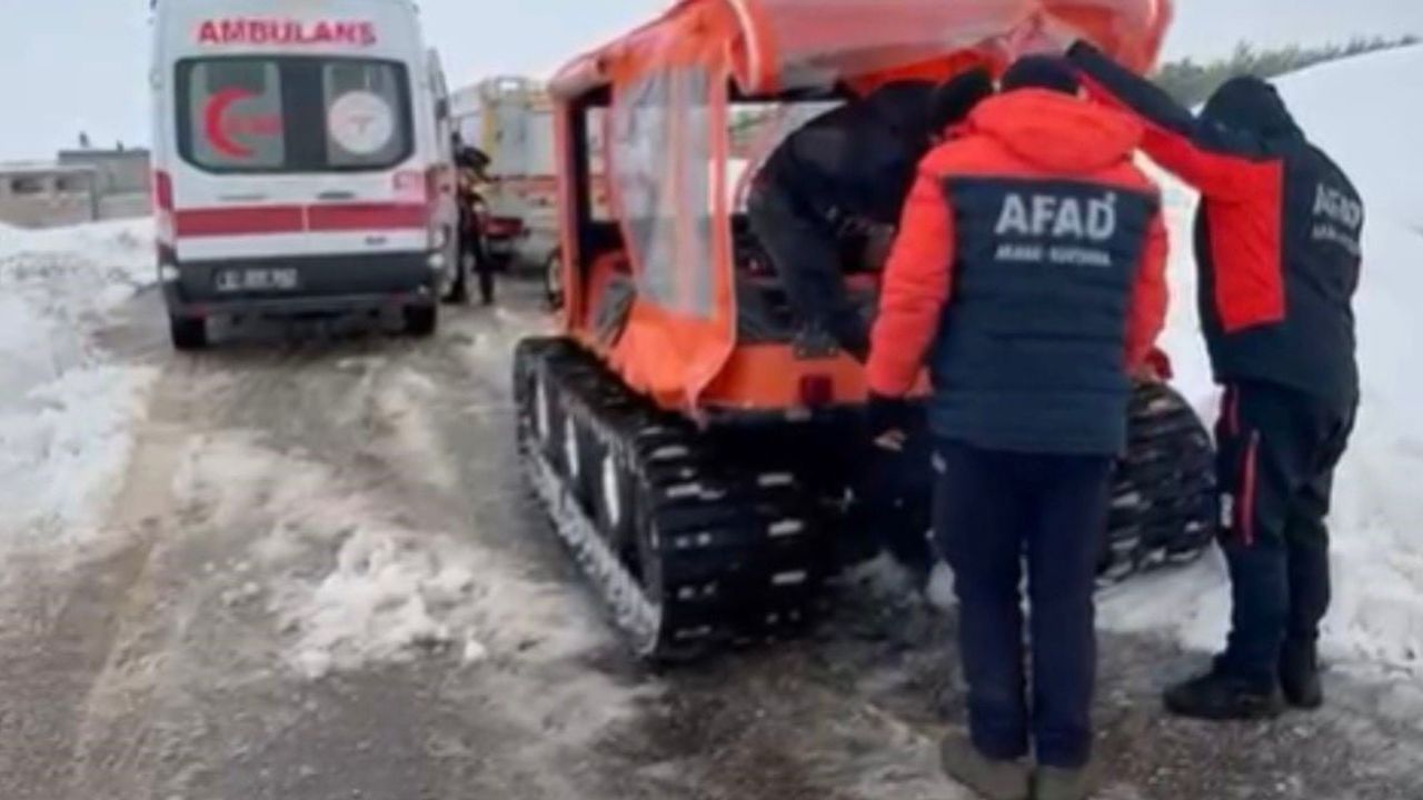 Gaziantep’te Karla Mücadele: Düşük Riski Taşıyan Hamile Kadına Kurtarma Operasyonu