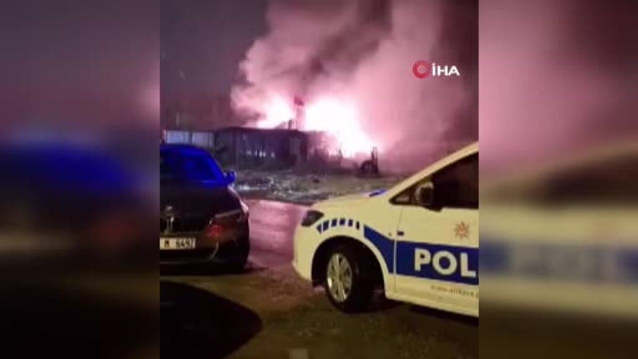 Gölbaşı'nda İşyerinde Yangın Paniği