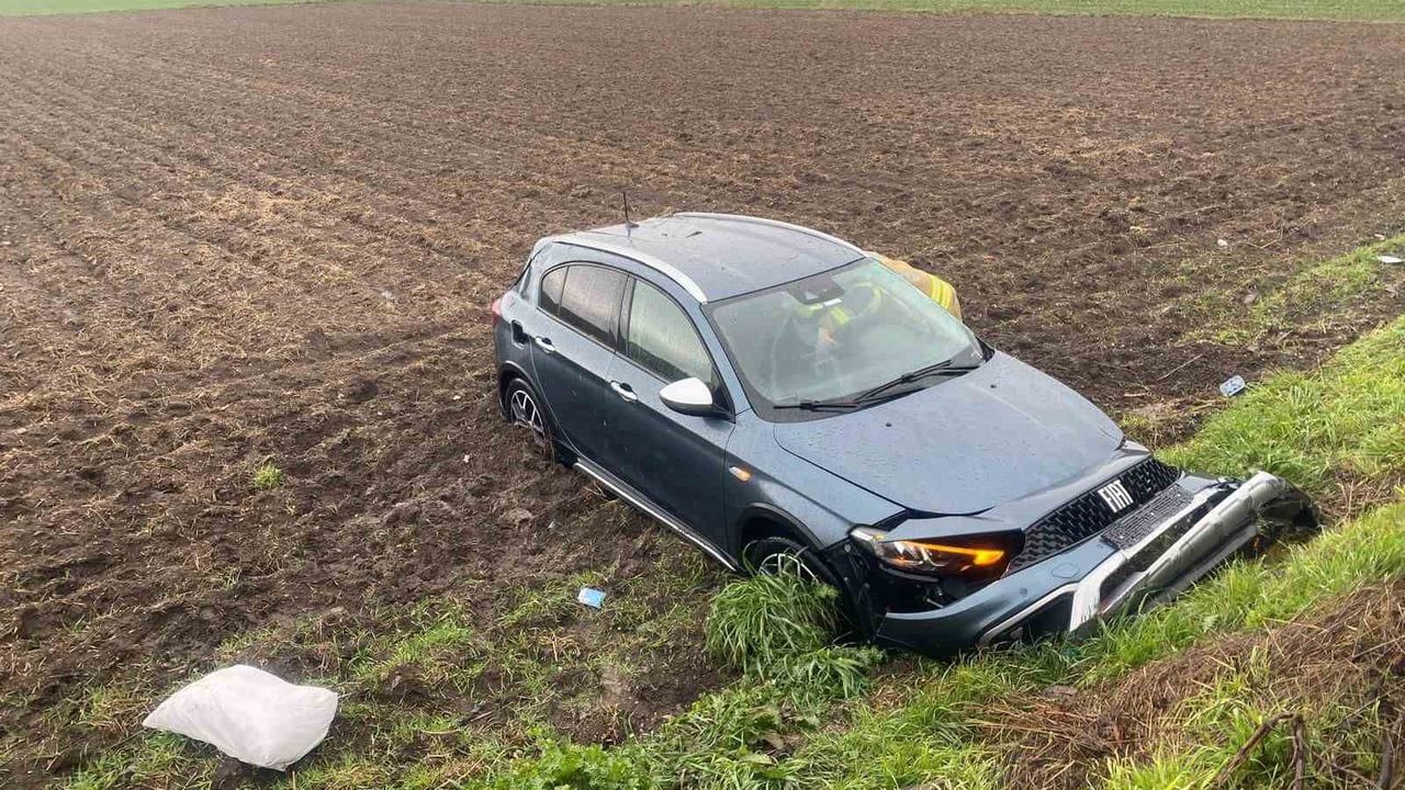 Gönen'de Uçan Otomobil Kazası