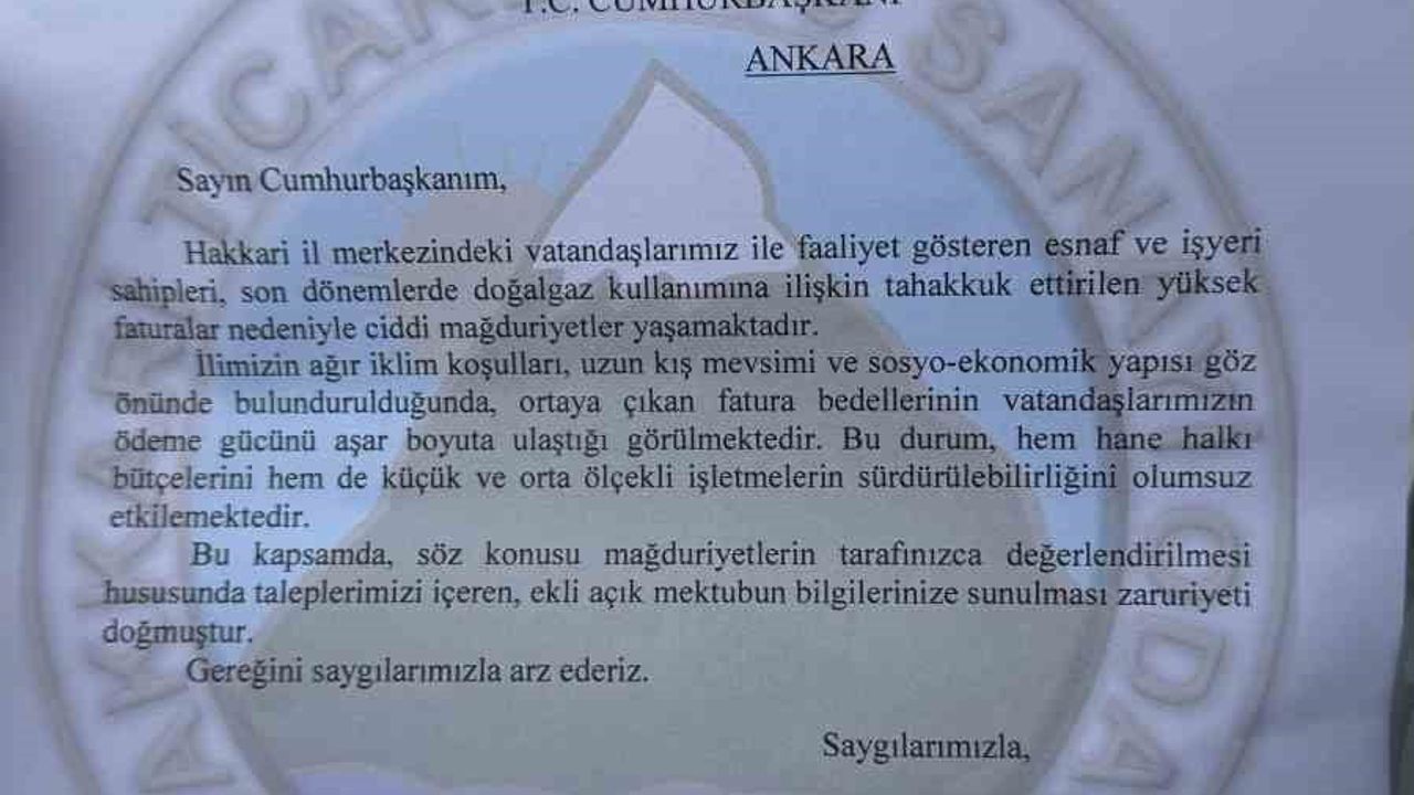Hakkari'de Doğal Gaz Faturalarına Tepkiler Artıyor