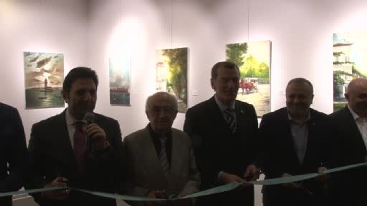 Haşim Şentürk'ün 'Tuval Üzerine İstanbul' Sergisi Açıldı