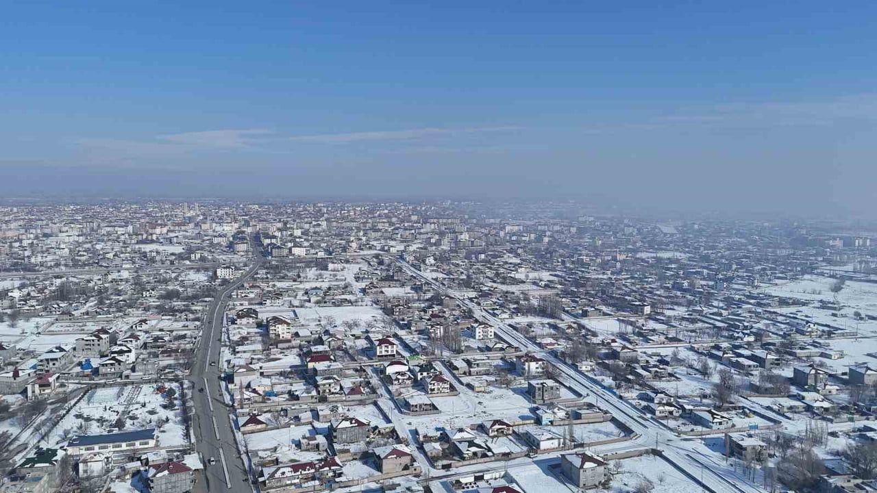 Iğdır'ın Kış Manzarası Havadan Görüntülendi