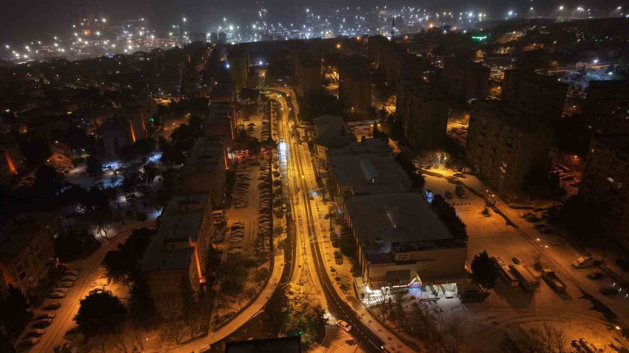 İstanbul'da Havadan Kar Manzaraları