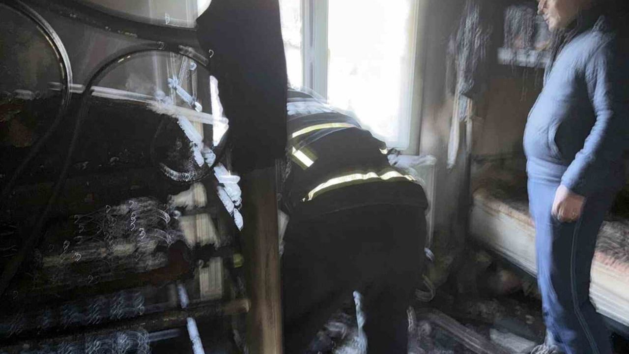 İzinli İtfaiyeci Yangına Hızla Müdahale Etti