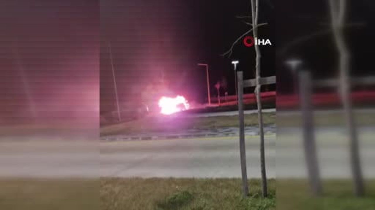 Kapaklı Devlet Hastanesi'nde Otomobil Yangını