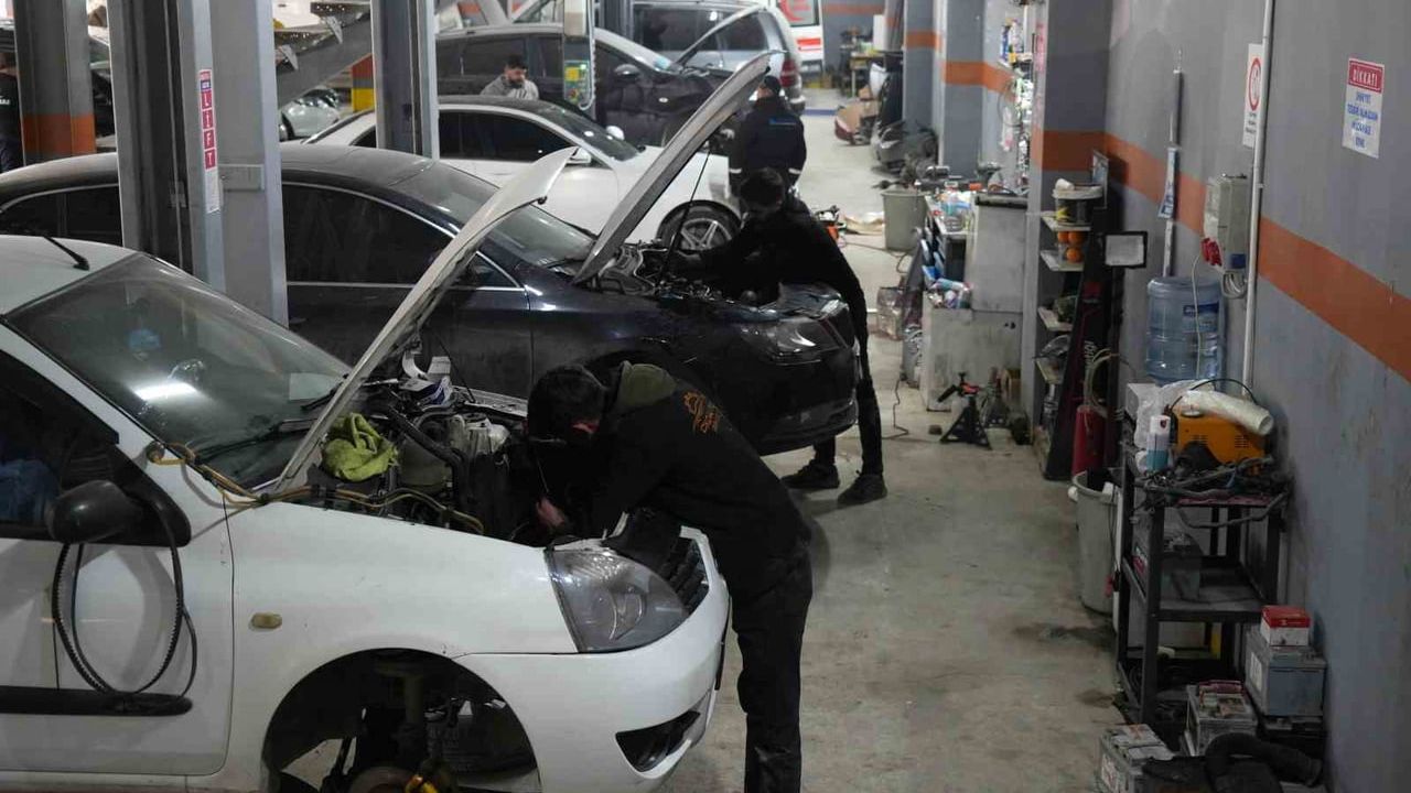 Kar Yağışı Sonrası Gaziantep’te Kışlık Araç Bakım Yoğunluğu