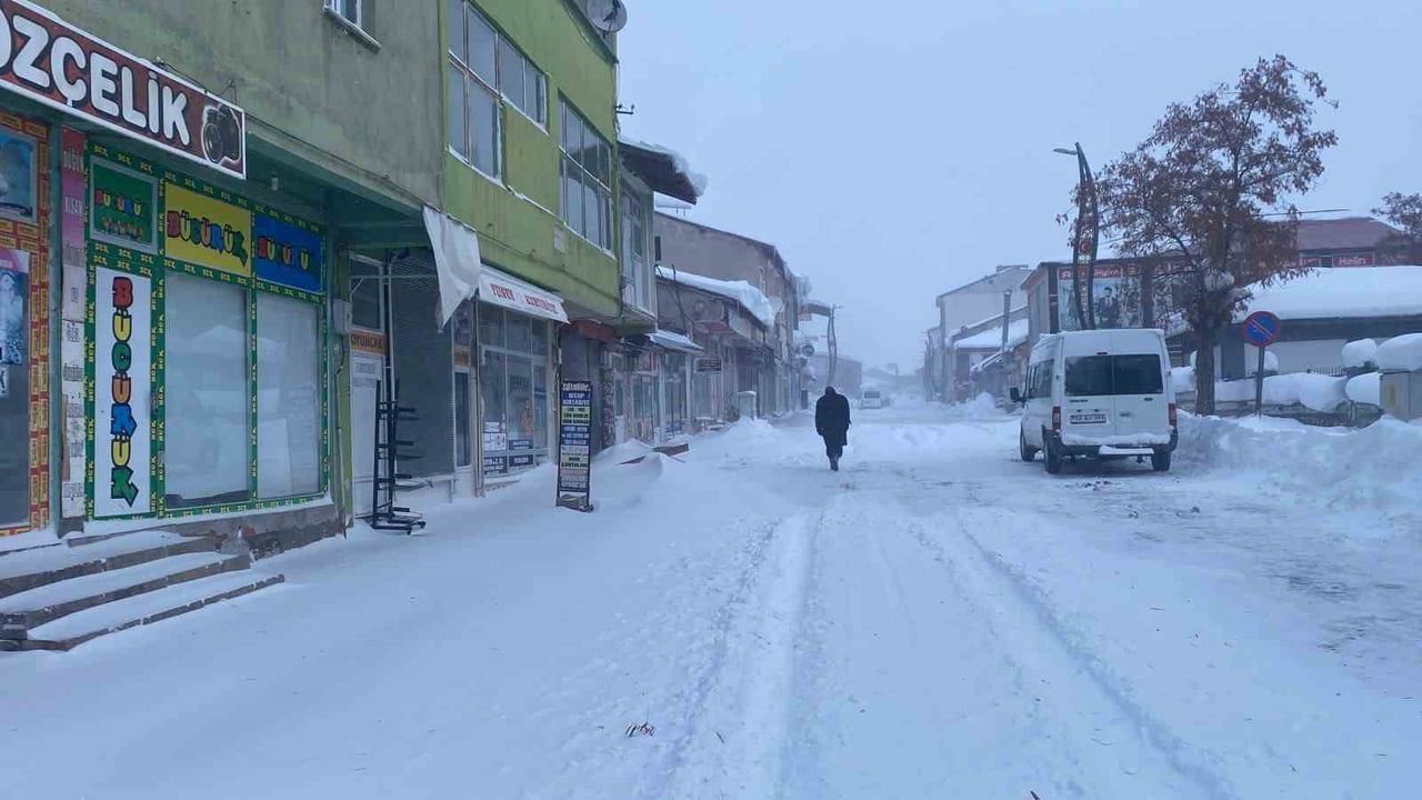 Karlıova'da Kış Şartları Hayatı Durma Noktasına Getirdi