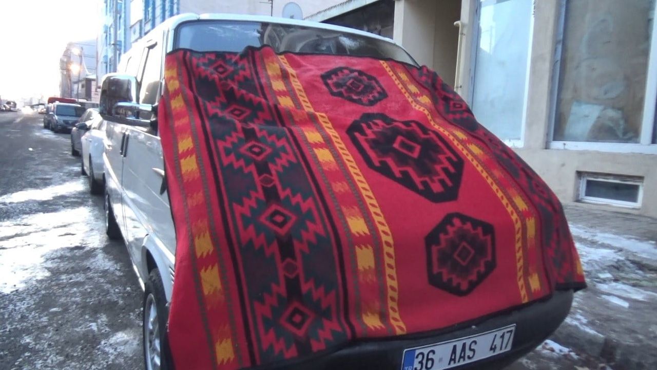 Kars’ta Dondurucu Soğuk Etkisini Sürdürüyor