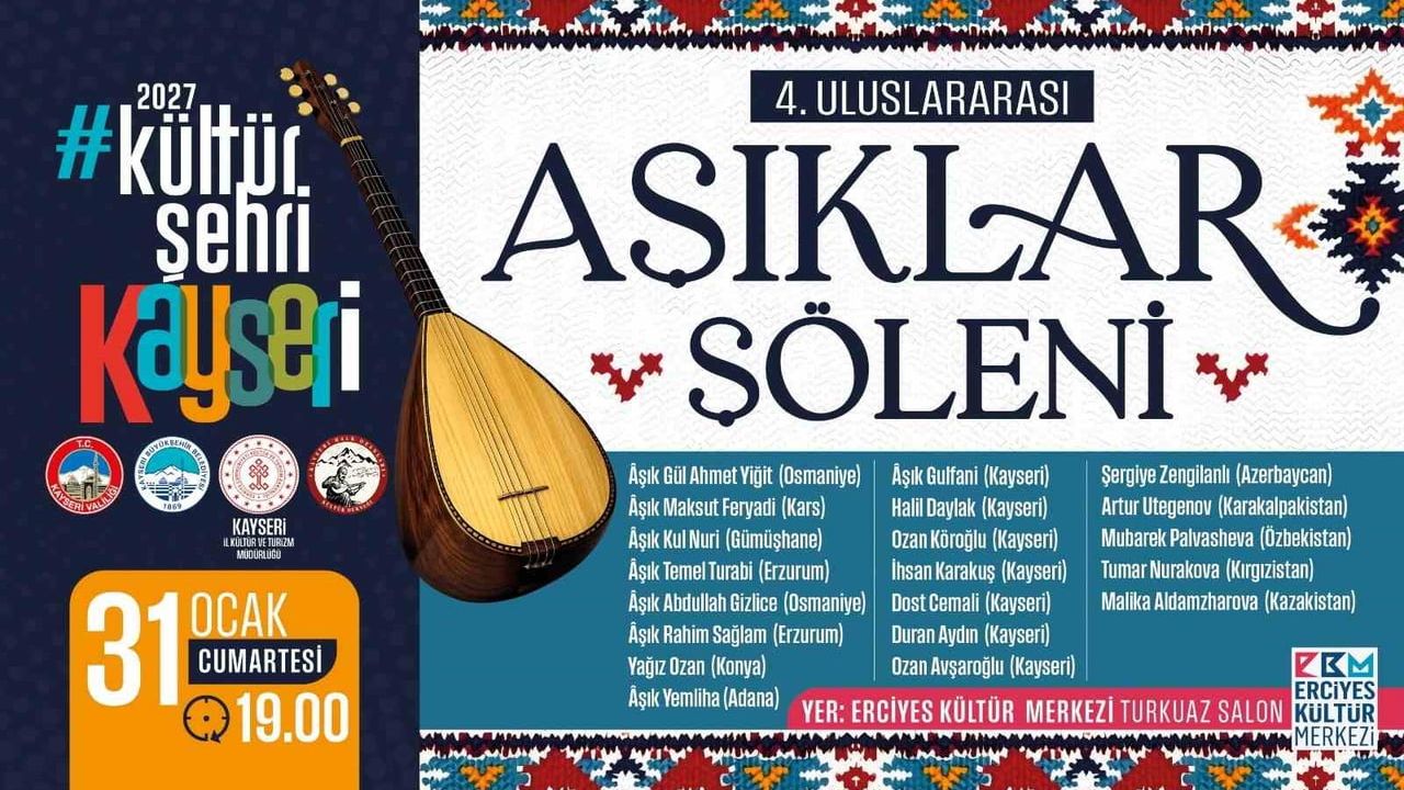 Kayseri 4. Uluslararası Âşıklar Şöleniyle Müzik Dolu Bir Gece