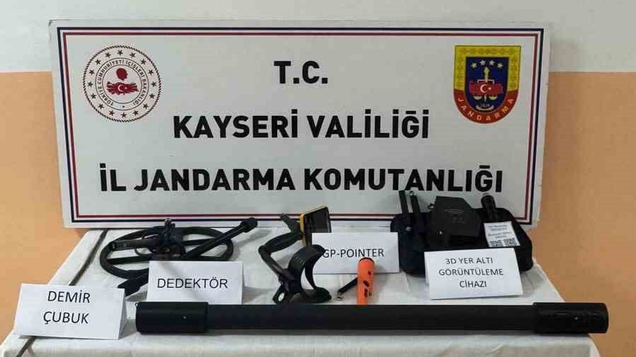Kayseri'de Kaçak Kazı Operasyonu: 3 Gözaltı