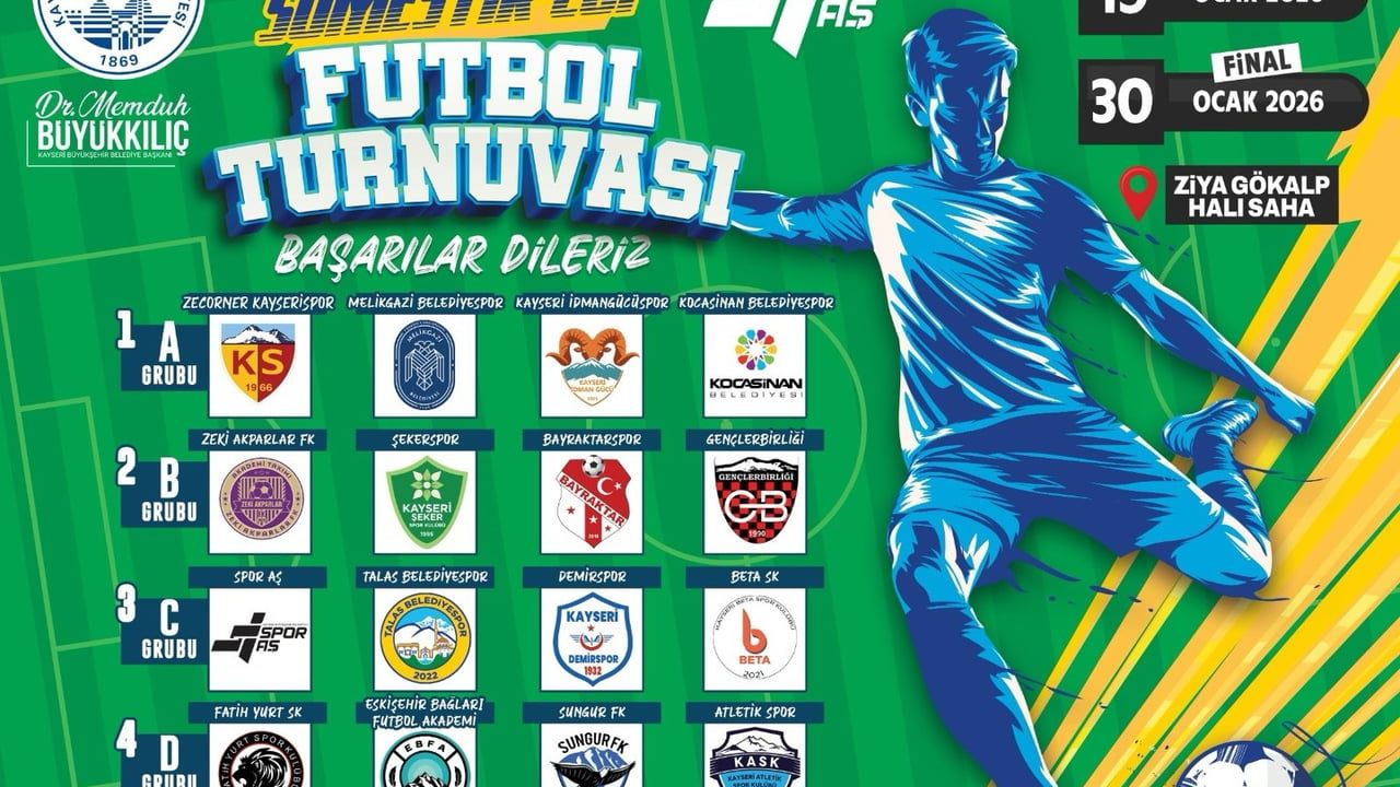 Kayseri'de U11 Sömestir Cup Futbol Turnuvası