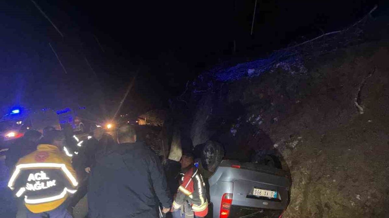 Kazdağları'nda Otomobil Takla Attı