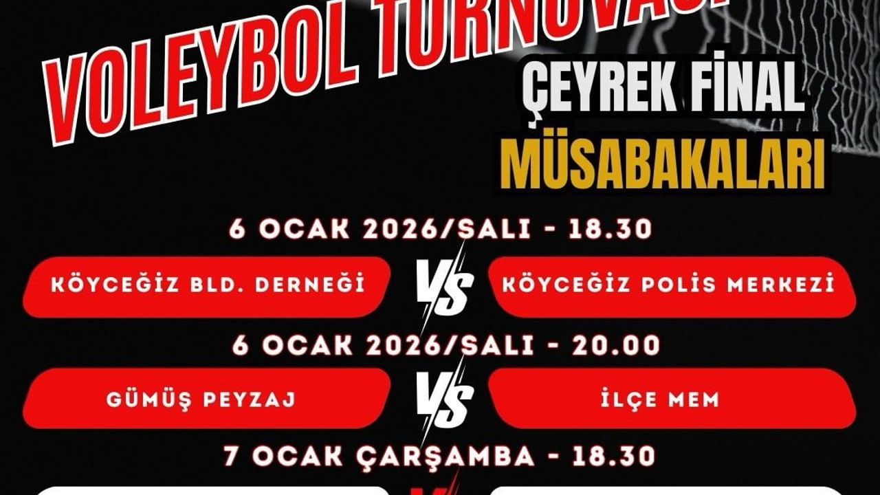Köyceğiz Voleybol Turnuvası Çeyrek Finalleri Başlıyor