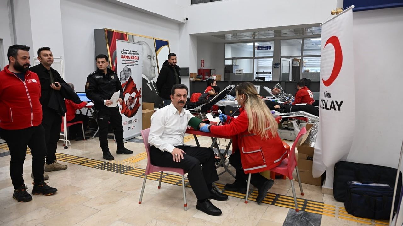 Kütahya Emniyet Müdürlüğü Kan Bağışı Kampanyasına Destek Verdi