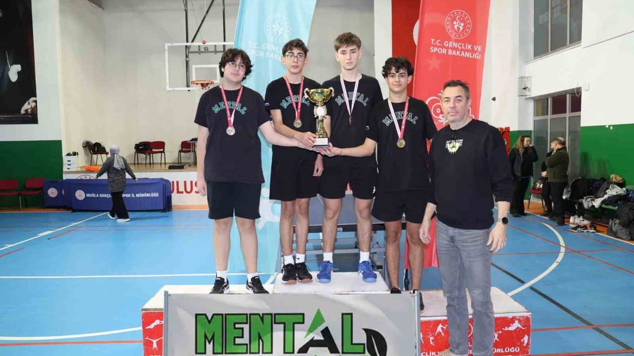 Menteşe Anadolu Lisesi Masa Tenisi Takımı Üçüncü Kez İl Şampiyonu