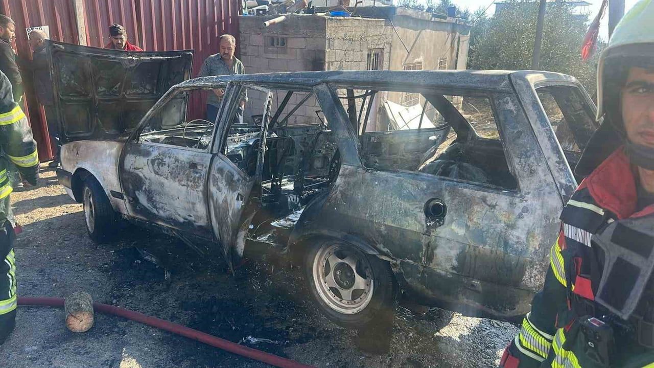 Mersin'de Bakımda Olan Araç Yangın Çıkardı