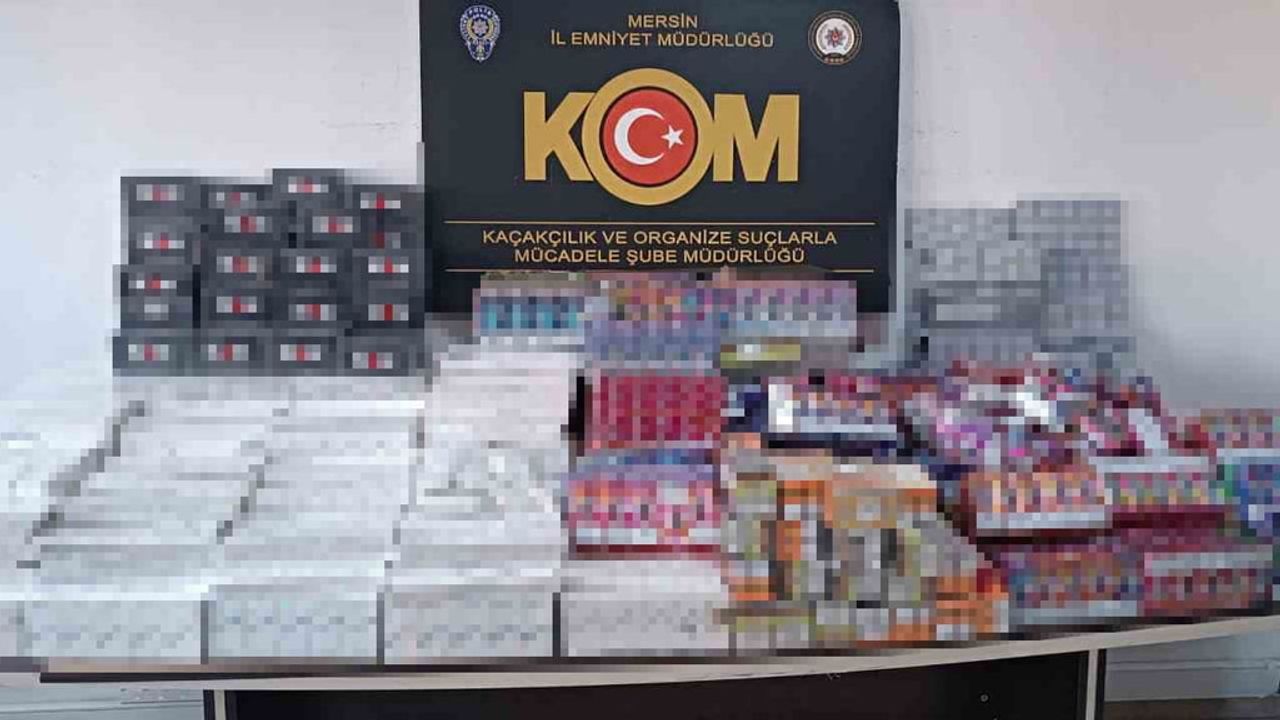 Mersin'de Kaçak Ürün Operasyonu: Binlerce Kaçak Sigara ve Puro Ele Ge geçti