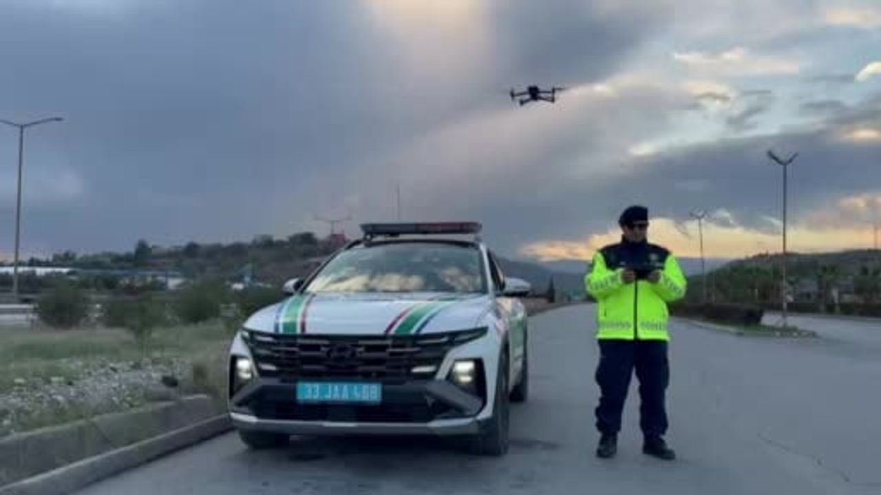 Mersin Otoyolunda Dron ile Trafik Denetimi
