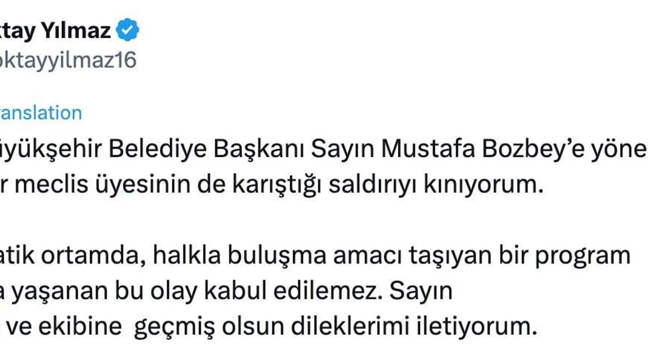 Oktay Yılmaz’dan Demokratik Değerlere Vurgu: Sert Kınama