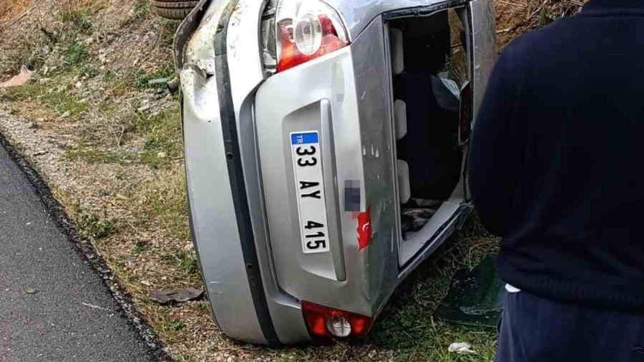 Osmaniye'de Kontrolden Çıkan Araç Devrildi