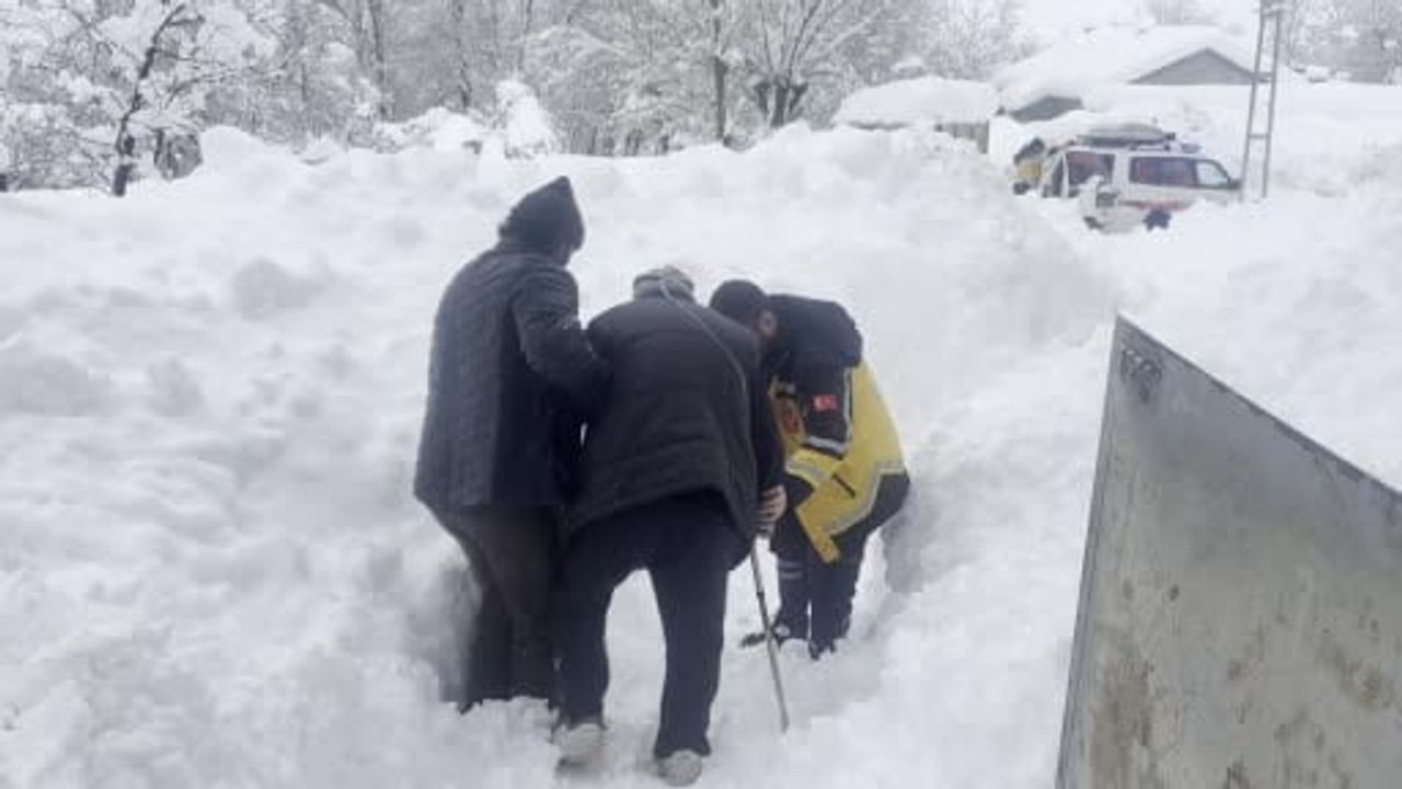 Ovacık'ta Kar Yağışı Hayatı Tehdit Etti