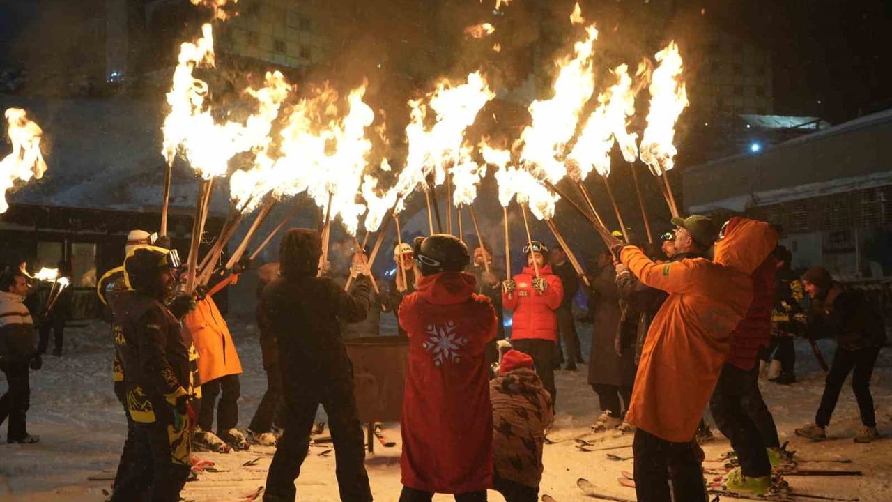 Palandöken Kayak Merkezi’nde Yeni Yıl Coşkusu