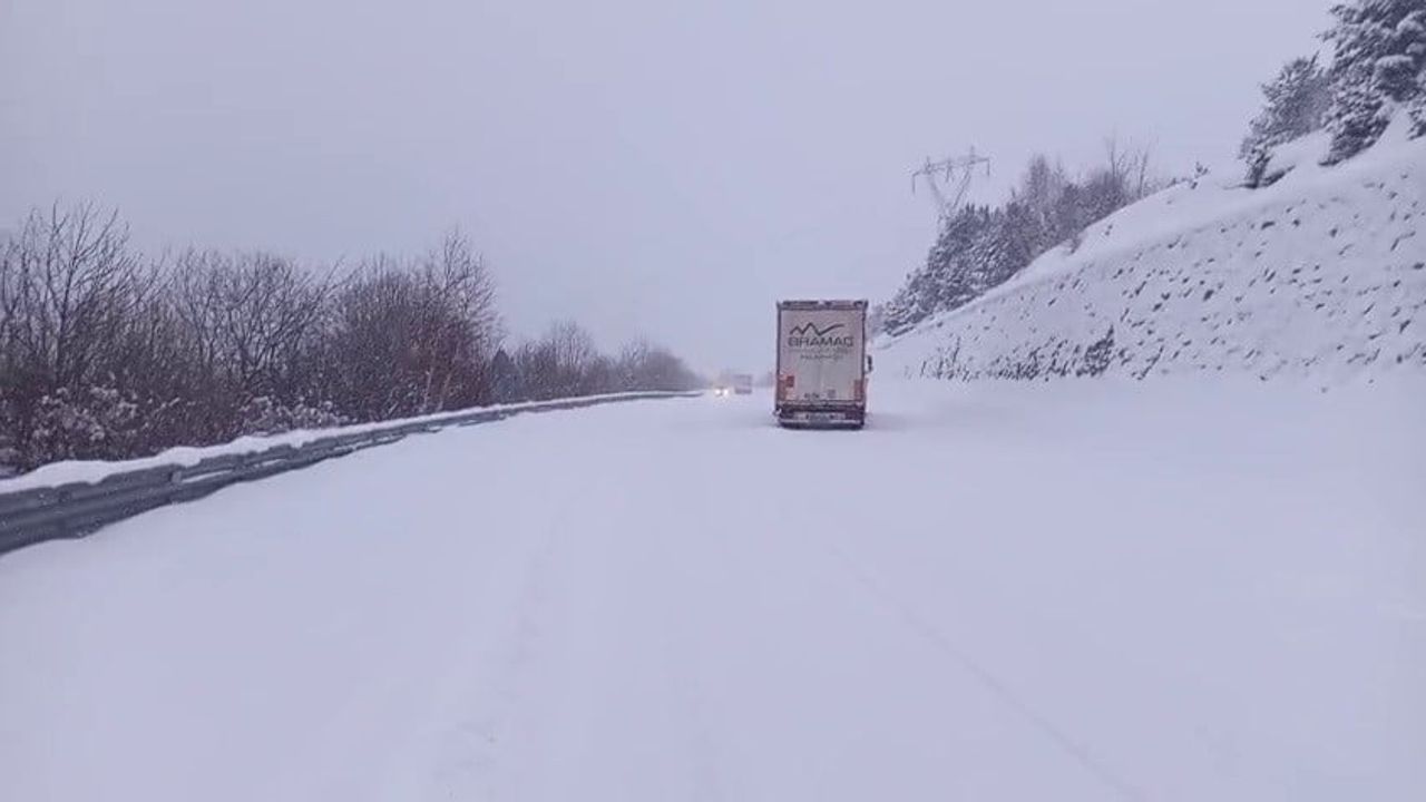 Posof Ilgar Dağı'nda 20 Tır Mahsur Kaldı