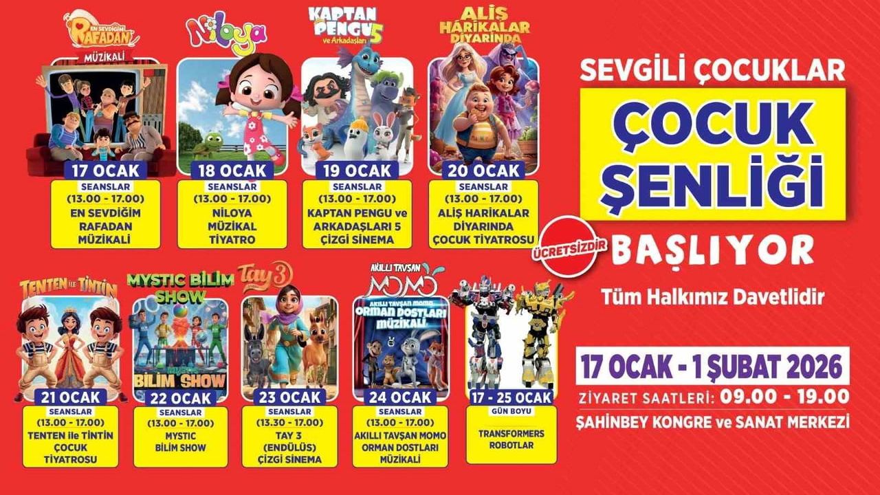 Şahinbey'de Çocuk Şenliği Heyecanı