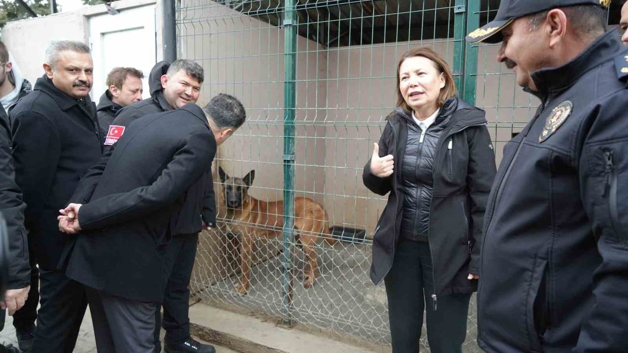 Samsun Emniyeti'ne Teslim Edilen Eğitimli Görev Köpeği 'Pars'