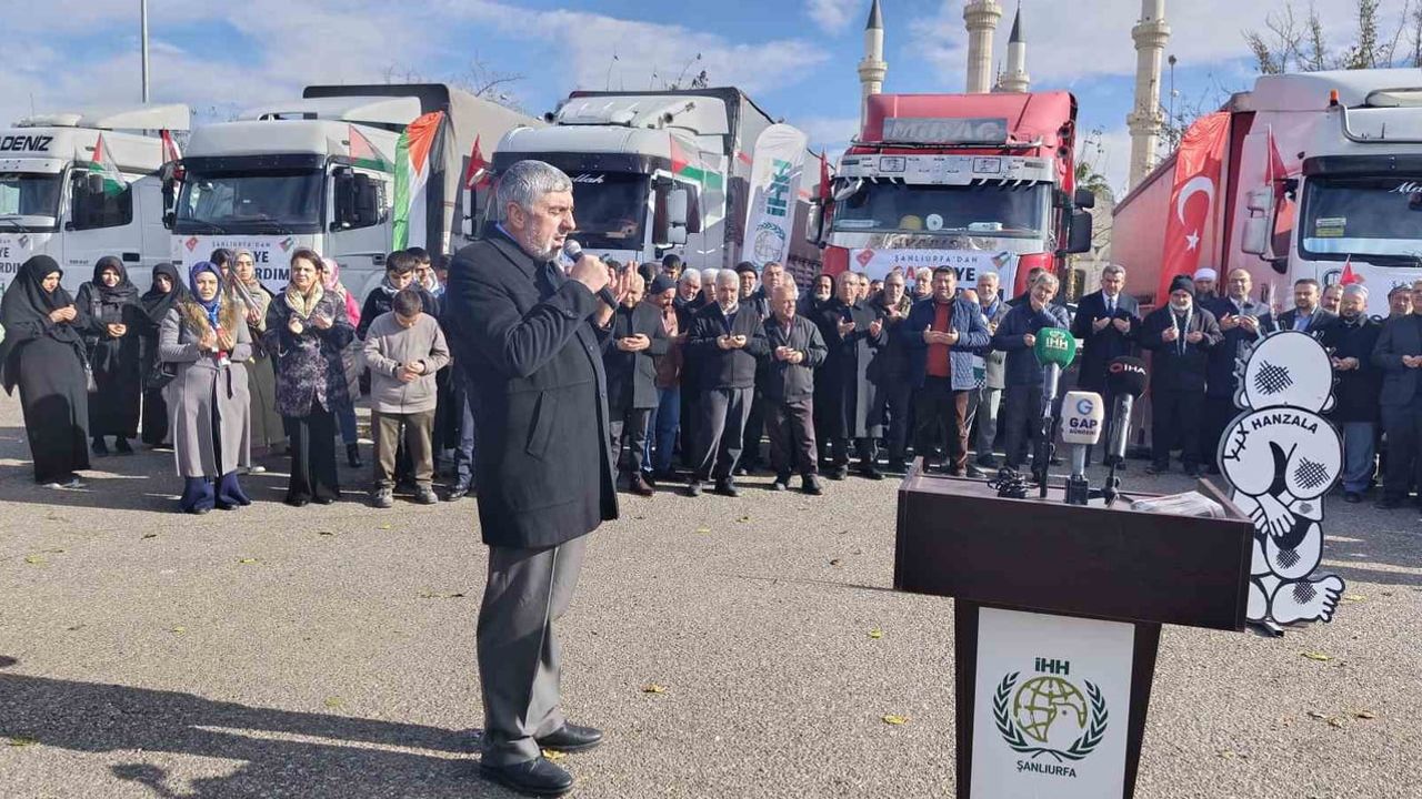 Şanlıurfa'dan Gazze'ye İnsani Yardım Gönderildi