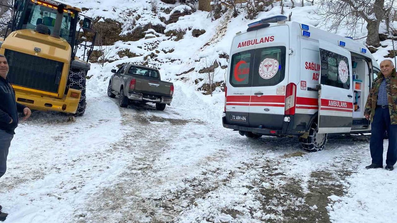 Sason'da Ekiplerin Zorlu Kış Kurtarma Operasyonu