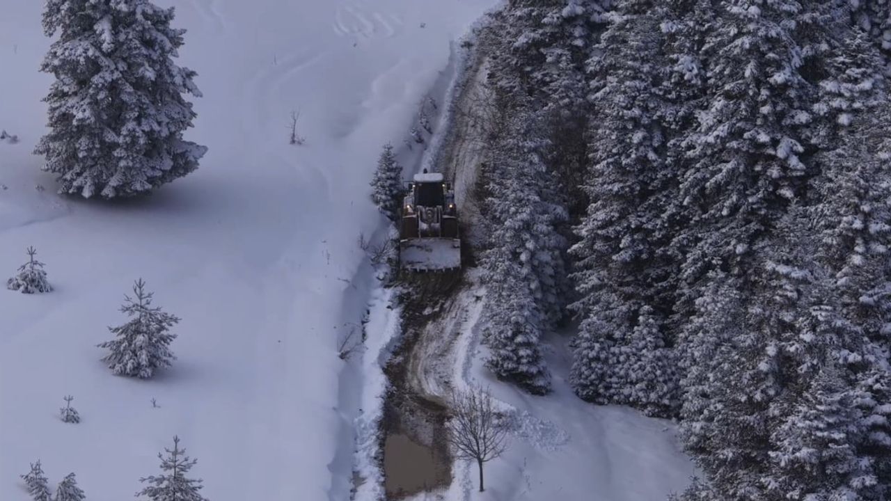 Sinop'ta Kar Yolu Kapatmaya Devam Ediyor