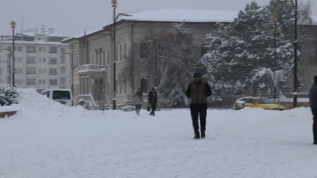 Sivas, Karla Kaplı Masalsı Bir Görünüm Aldı