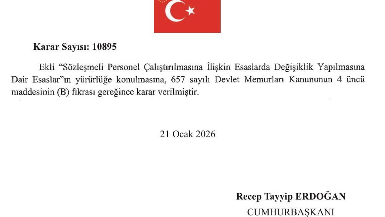 Sözleşmeli Personele Yarı Zamanlı Çalışma Hakkı Getirildi