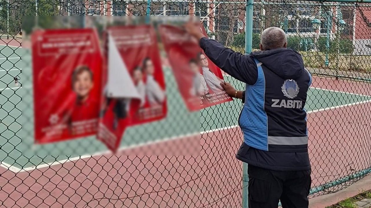 Süleymanpaşa'da İzinsiz Afişlere Zabıta Denetimi