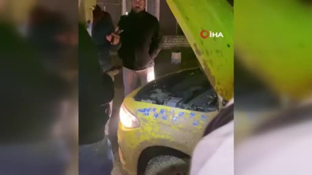 Taksi Sürücüsüne Saldırı: Yolcular Kaçtı