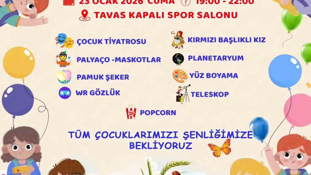 Tavas'ta Çocuklar İçin Unutulmaz Yarıyıl Şenliği