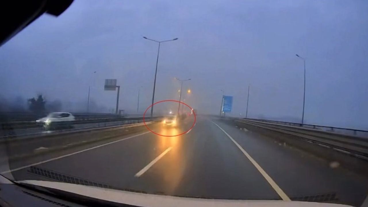 Ters Şeritteki Kaza Düzce'de Korku Dolu Anlar Yaşattı