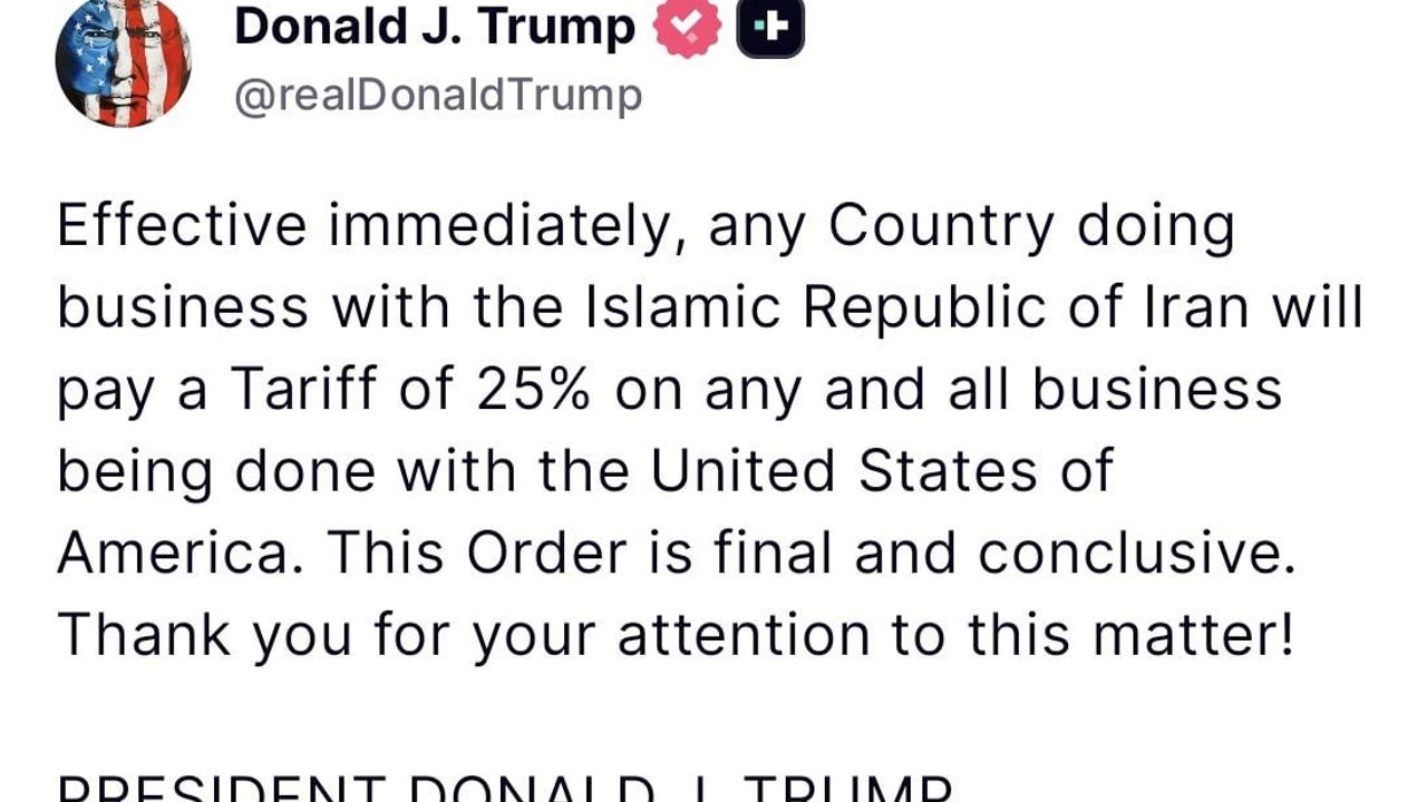 Trump'tan İran ile Ticaret Yapan Ülkelere Yaptırım