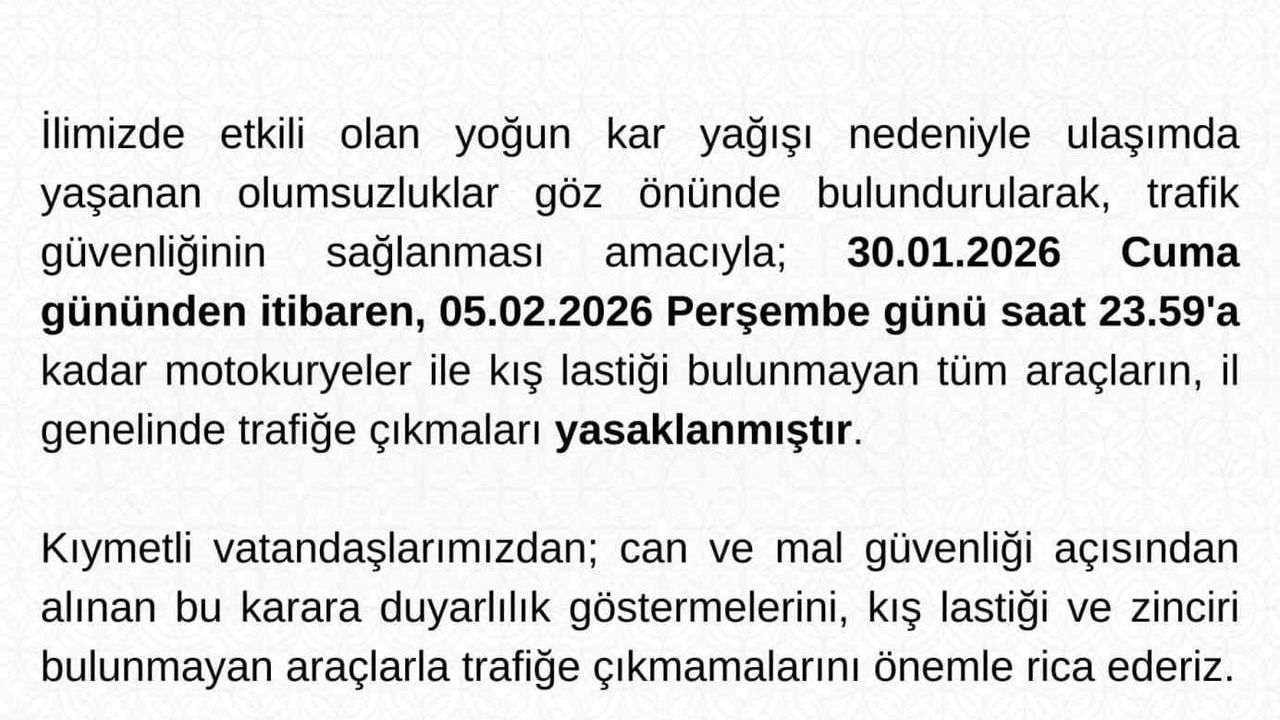 Tunceli'de Kış Koşullarında Trafik Önlemleri