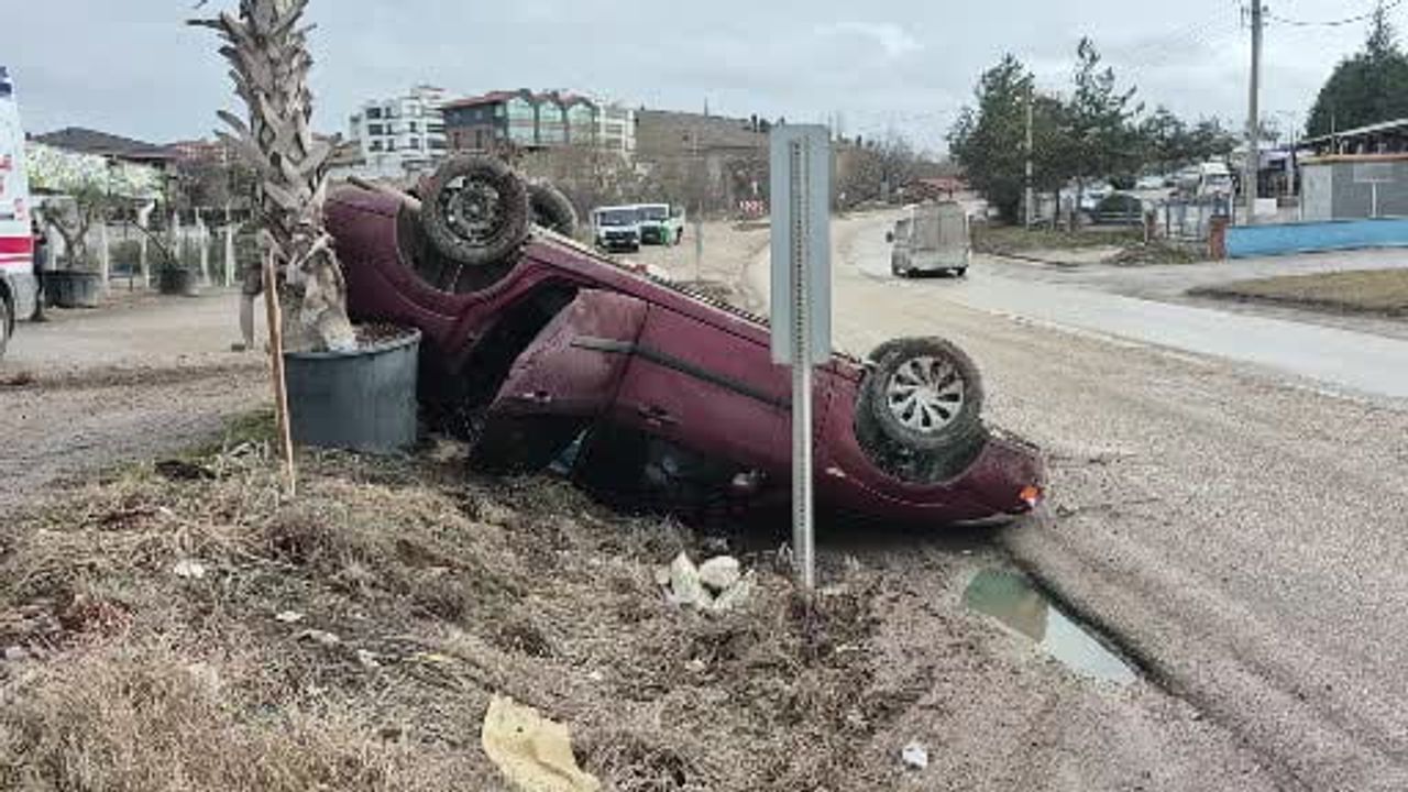 Yağışlı Hava Kazaya Neden Oldu