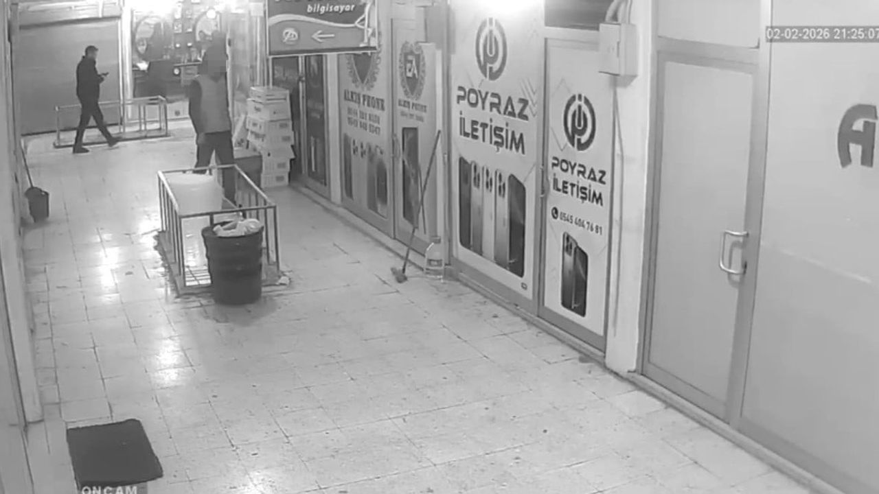 Mardin'de Elektrikli Süpürge Hırsızlığı Güvenlik Kamerasında