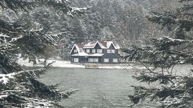 Gölcük Tabiat Parkı Mart Yağmurlarıyla Beyaz Örtü Altında