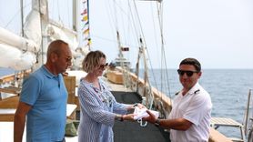 STS Bodrum, BM Filosunda Bayrak Çekme Töreniyle Temsil Edildi