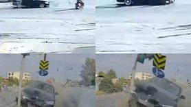 Adana'da Kaza: Kırmızı Işıkta Geçen Otomobil Motosiklete Çarptı