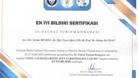 SUBÜ Öğretim Elemanlarına 'En İyi Bildiri' Ödülü