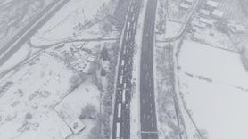 Anadolu Otoyolu'nda Kar Temizleme Çalışmaları