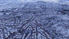 Çankırı'da Kar Yağışı Şehri Beyaz Örtüyle Kapladı