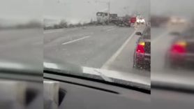 Düzce'de Tır Makaslaması Ulaşımı Aksattı