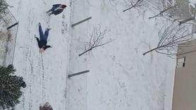 Malatya’da Kar Yağışı Eğlenceye Dönüştü